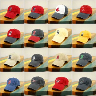 美国职业棒球联盟波士顿红袜队棒球帽子韩版 潮人休闲百搭鸭舌帽子