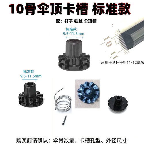 需要测量旧伞杆子的直径再选配