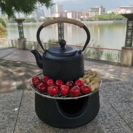 日本铁壶煮茶壶电磁炉烧水壶南部铁壶防烫茶具套装家用简约煮茶器