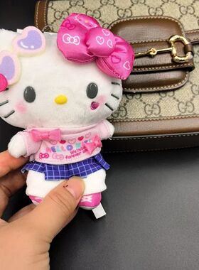 日本正版动漫挂件の包包挂件毛绒公仔Kitty玩偶背包挂饰钥匙扣