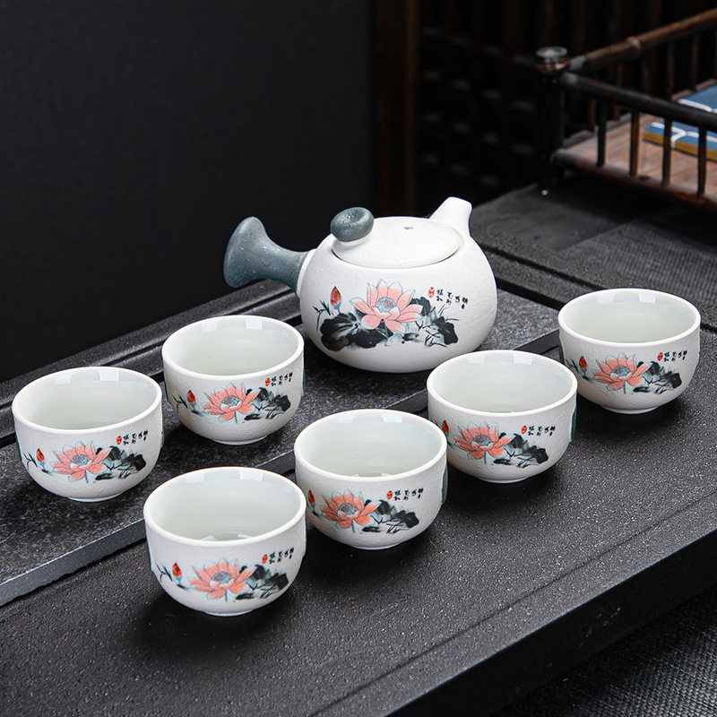 陶瓷雪花釉功夫茶具套装活动会销礼品积分换购广告礼品印制