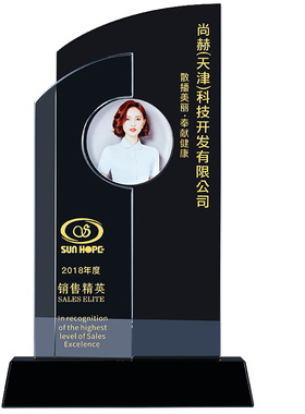 小桥水晶奖杯定制授权牌企业员工纪念奖牌荣誉牌定做