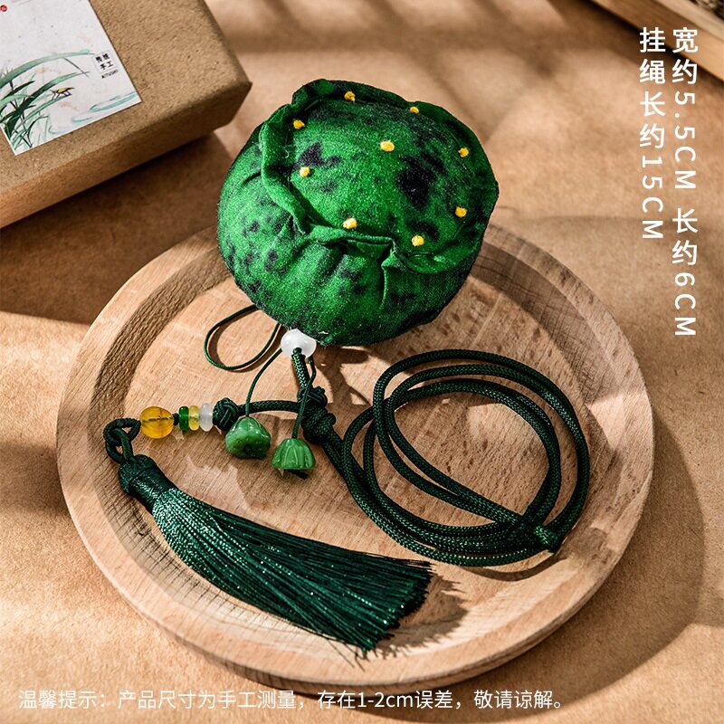 莲蓬挂件福袋香囊袋子空袋御守平安符挂件荷包袋手工刺绣莲藕香包