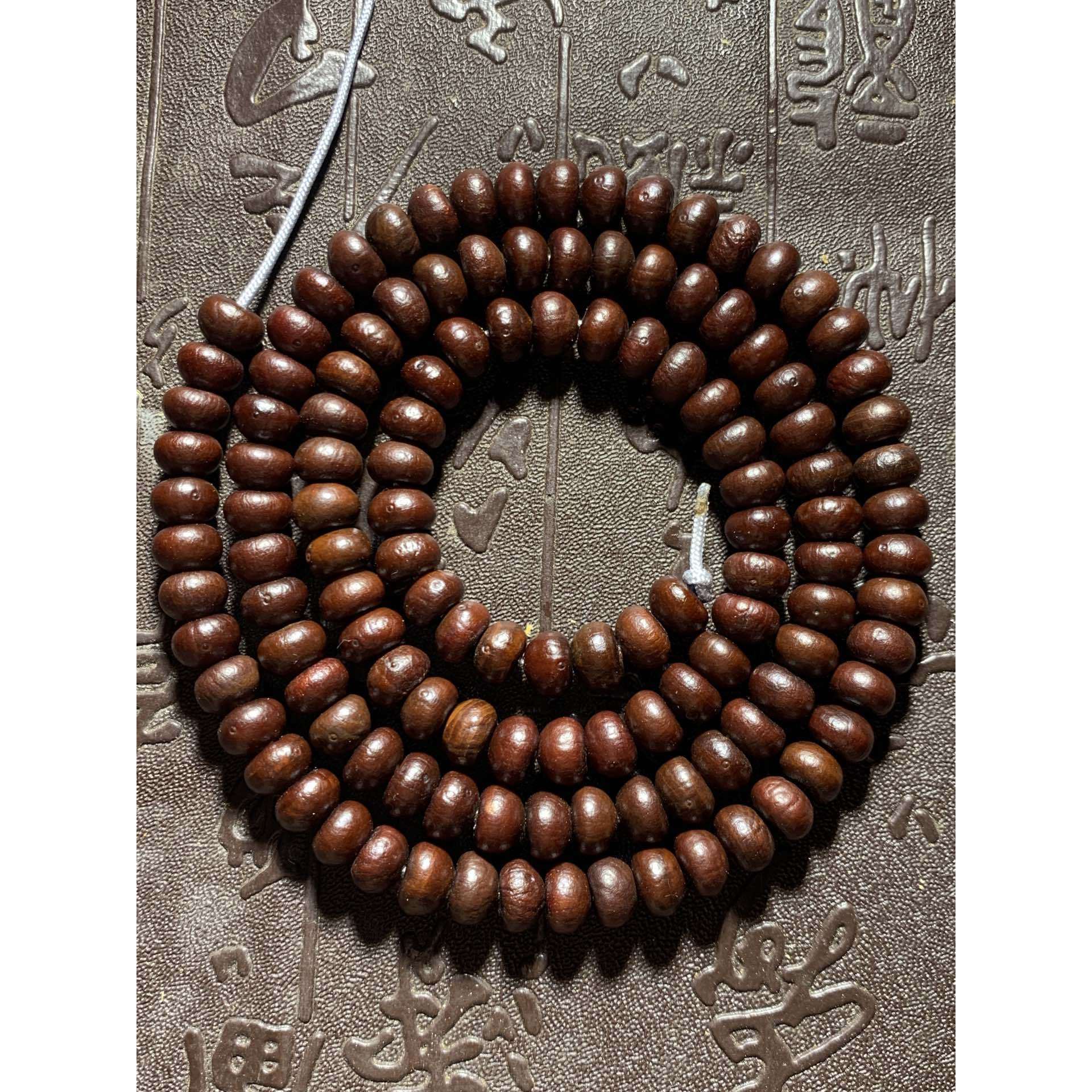 紫金钵盂金碗菩提子手串莲花座佛珠手链多圈原籽文玩财宝手串配饰