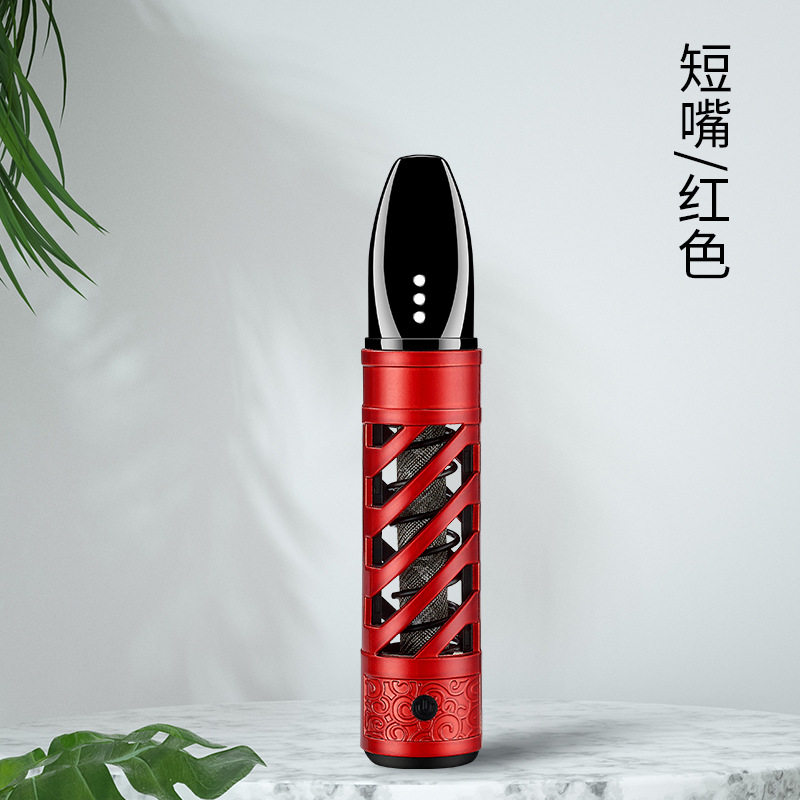 充电打火机一体烟套不掉烟灰懒人过滤烟嘴烟斗个性烟套粗细两用