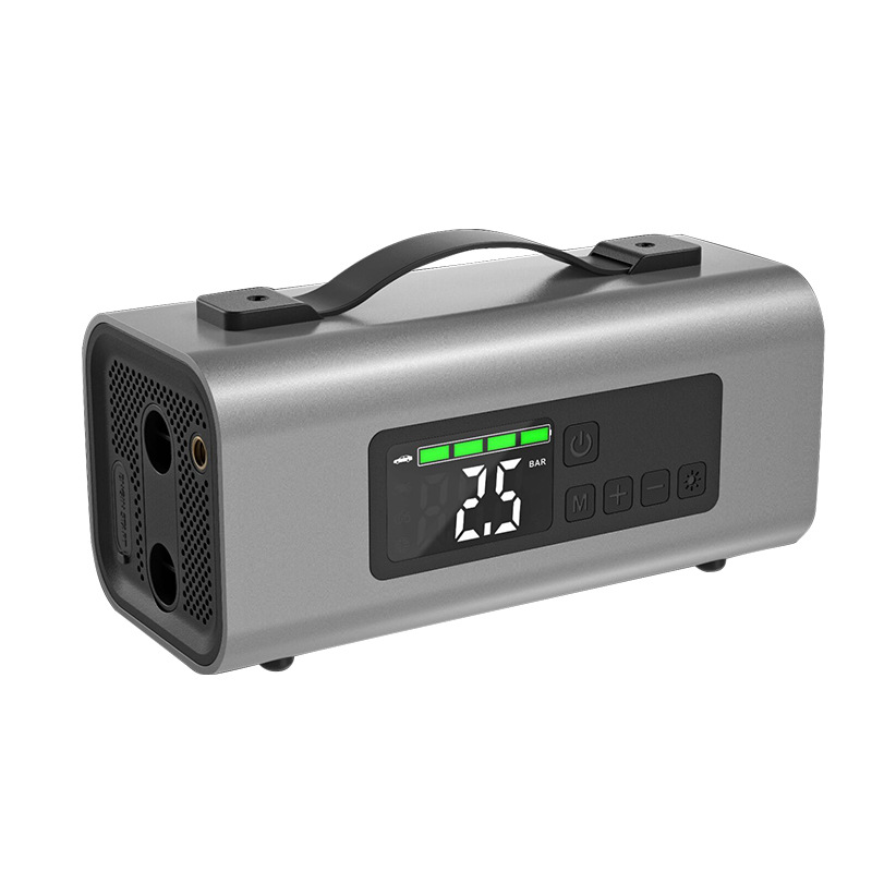 汽车充气泵车载无线吹尘器多功能数显应急一体机搭电宝户外打气泵