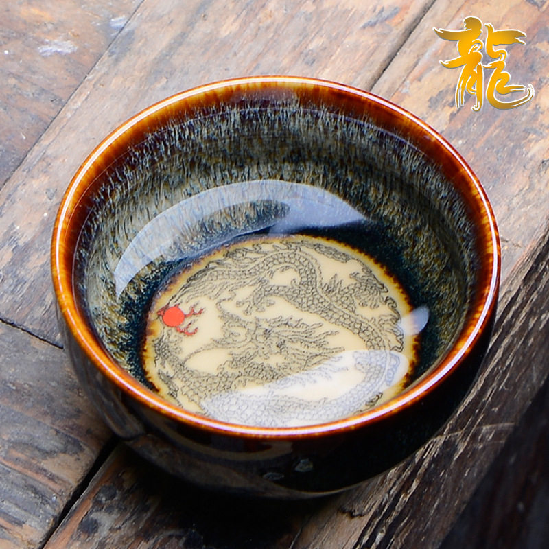 创意窑变十二生肖品茗杯单杯陶瓷钧窑建盏茶碗主个人杯特色小礼品
