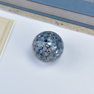 大漆珠单珠散珠手工平安扣镶嵌螺钿大漆工艺漆器佛珠手串文玩饰品