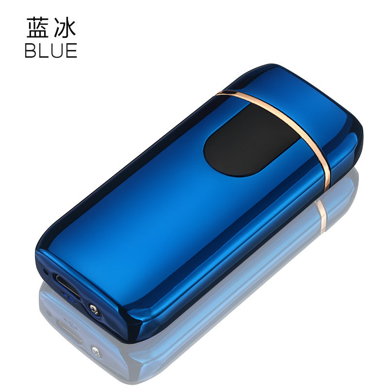 创意悬空感应双电弧指纹充电打火机防风usb电子点烟器个性定制