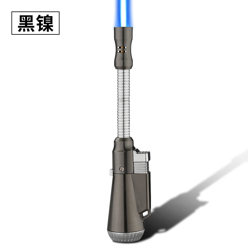 新款创意长头360°软管直冲小喷枪打火机点火器工厂