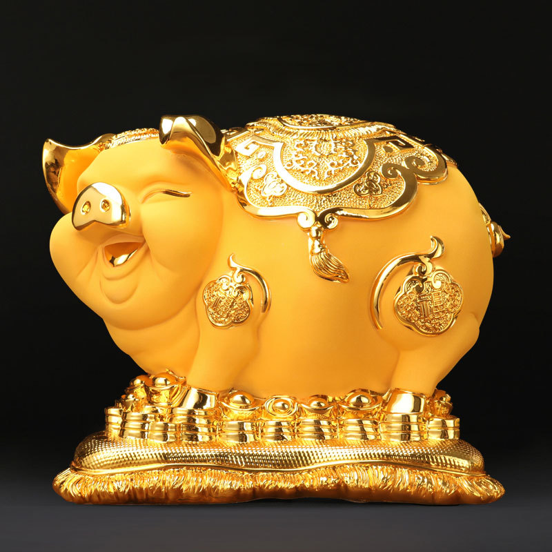 金猪存钱罐摆件特大号树脂工艺品