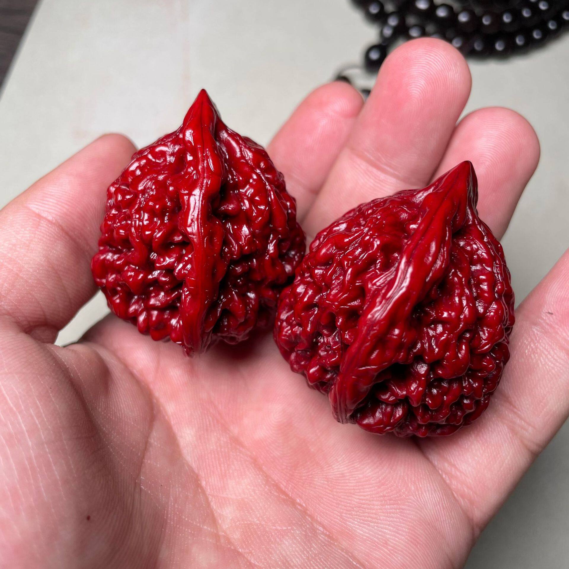 尼泊尔机刷蛤蟆背金刚菩提佛珠手串男士手链首饰女小商品红绳手链