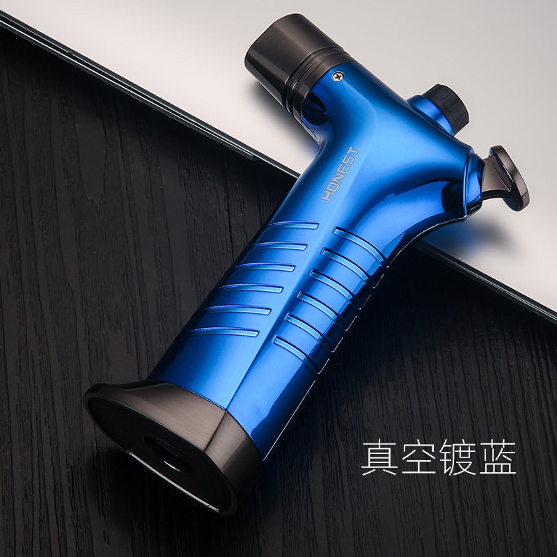 蓝焰直冲焊枪360°可倒点火打火机创意性直冲焊枪百城灵犬