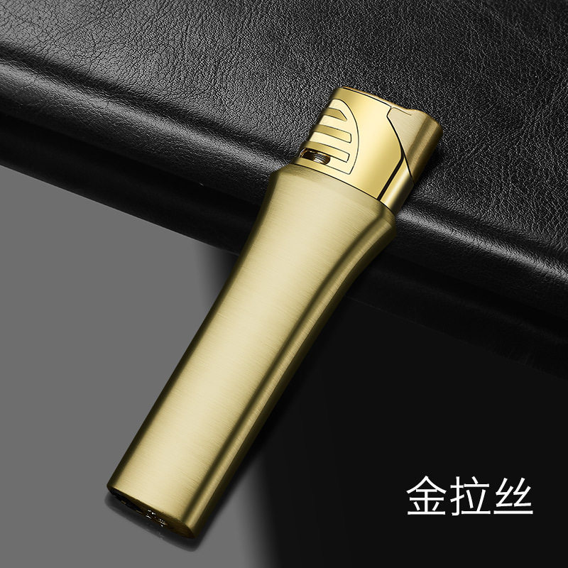 长条直冲蓝焰防风打火机经典便携个性创意冲气打火机跨境
