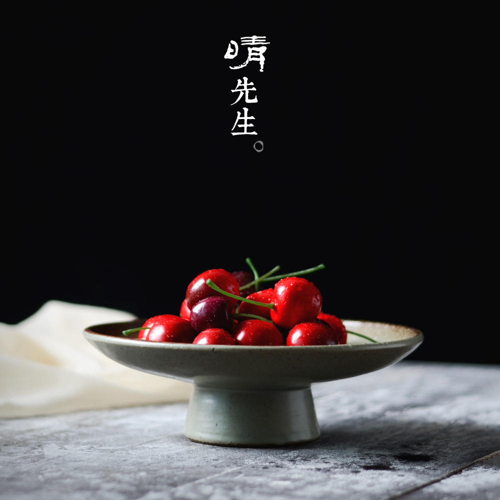 景德镇复古手工粗陶日式大斗笠碗8寸碗汤碗面碗简约果盘家用餐具