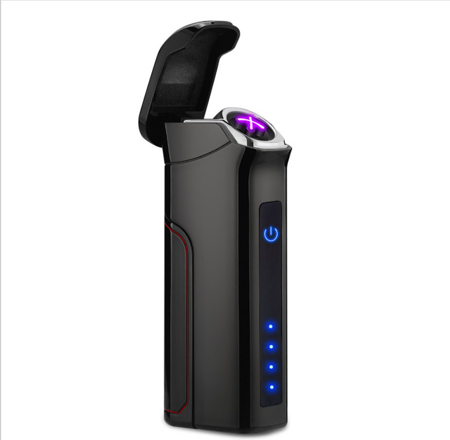 大容量可换电池脉冲电弧打火机/USB充电点烟器/触摸点火电量显示
