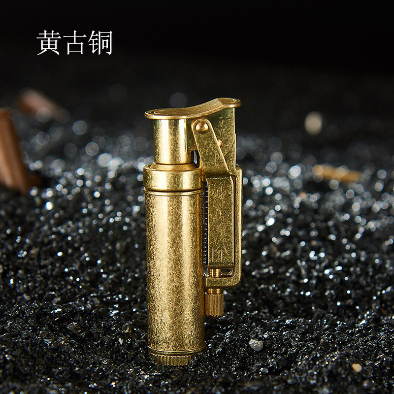 高档便携式个性仿古铜煤油打火机金属防风砂轮打火机定制