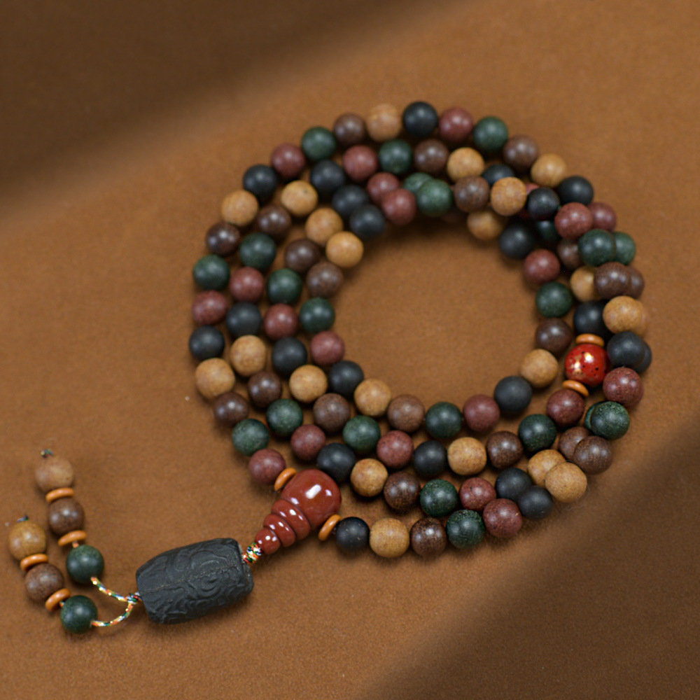 国风古法合香珠手串持108颗佛珠桂花手持五行沉香龙涎香文玩念珠