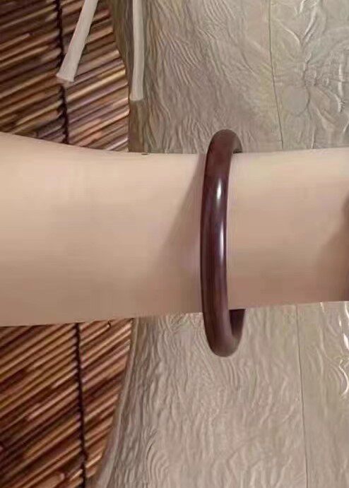檀木文玩情侣小叶紫檀手串木料男女同款手把件串珠单圈复古风手镯