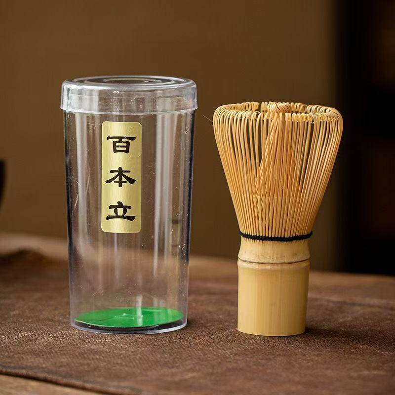 抹茶白本立点茶打茶用具竹制茶筅茶筛茶道配件抹茶具搅拌器抹茶