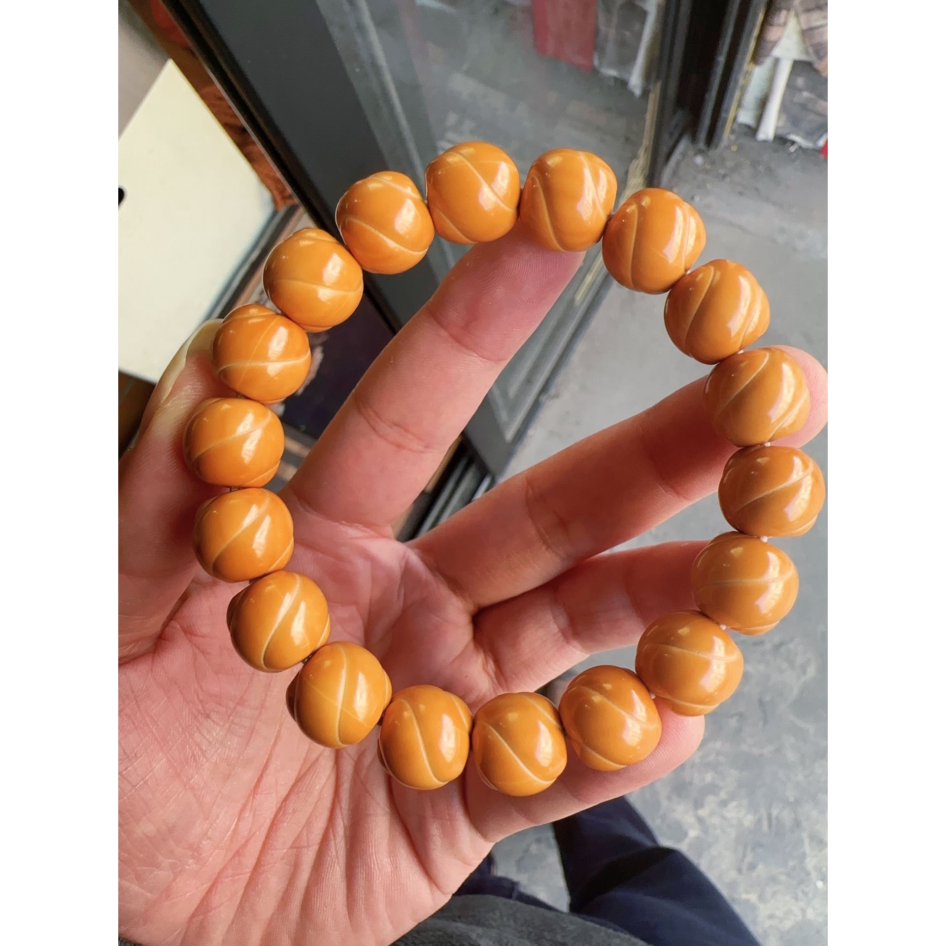 天然龙炎猴头核桃雕刻光珠手串配件手链佛珠念珠手持毕业文玩礼物