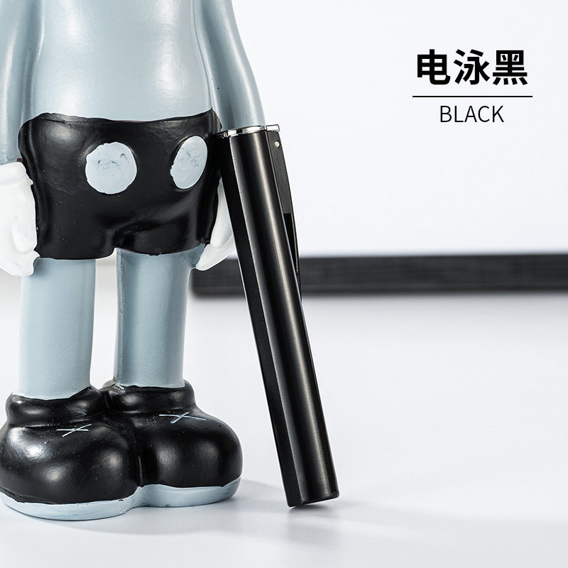 新款金属火折子吹一吹圆柱型迷你USB充电点烟器打火机