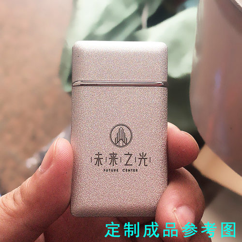 HG20超薄拉丝磨砂红火防风打火机 指定光板logo公司广告免费定制