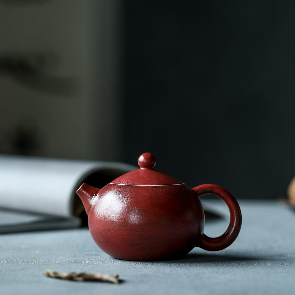 谌峰作品国内陶艺家手作日式粗陶茶壶故宫红壶泡茶壶单壶西施壶
