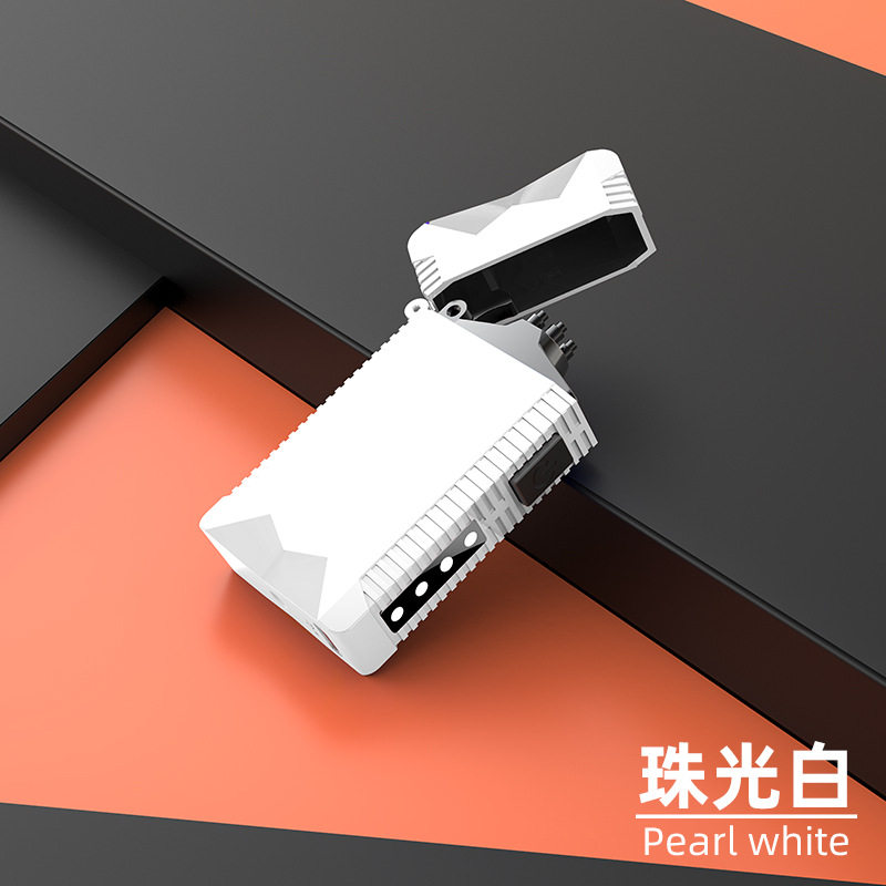高端礼品朗声电弧点烟器按压点火电量显示充电打火机TK1740