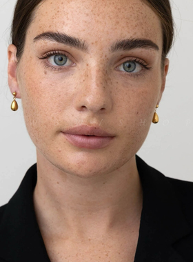 WBW复古灵动水滴耳环法式小巧ins冷淡风小众设计高级感眼泪耳坠女