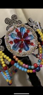 快乐阳光泸沽湖的普米妹同款普米族摩梭族傈僳族纳西族头饰定制