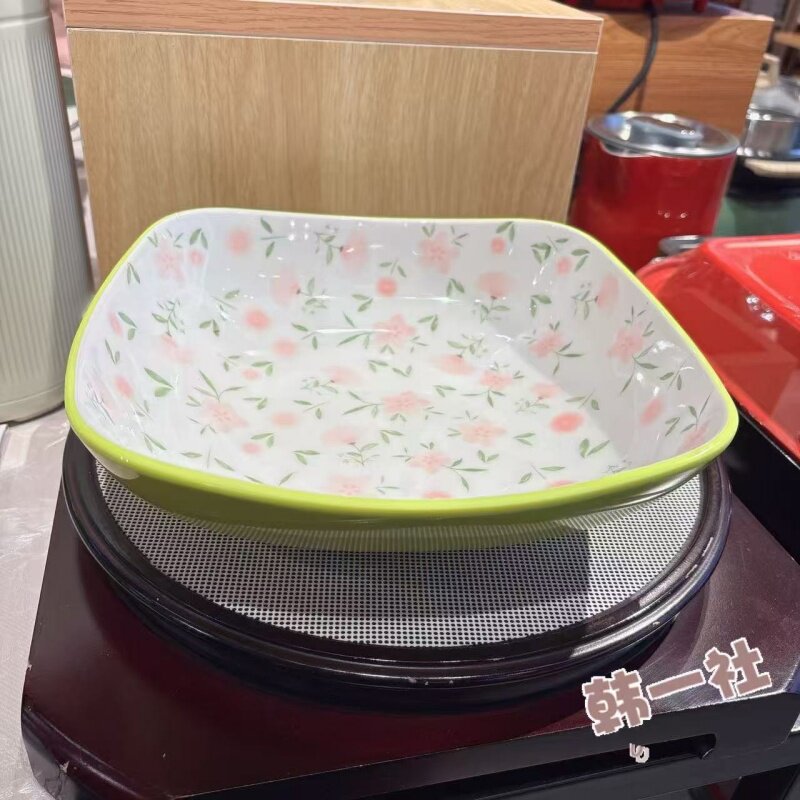 多色密胺盆小碎花图案厨房和面搅拌和馅淘洗菜盆汤菜碗水果沙拉盆