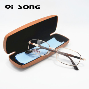 正品眼镜全框超清老花镜青松高度数玻璃镜片600度大度数老人眼镜