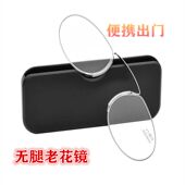 流线型轻便眼镜无腿老花镜迷你老年眼镜卡片式 夹鼻子放大阅读眼镜