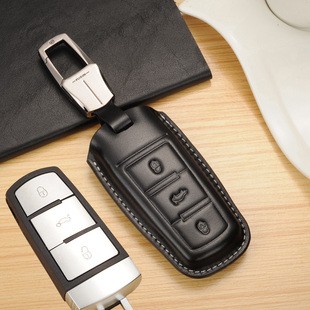 适用于大众12 13老款cc钥匙包真皮15 16迈腾b7 B7L一键启动钥匙套