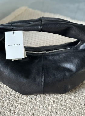 韩国bucks设计款羊皮手提包2024新款女包真皮饺子包褶皱云朵包