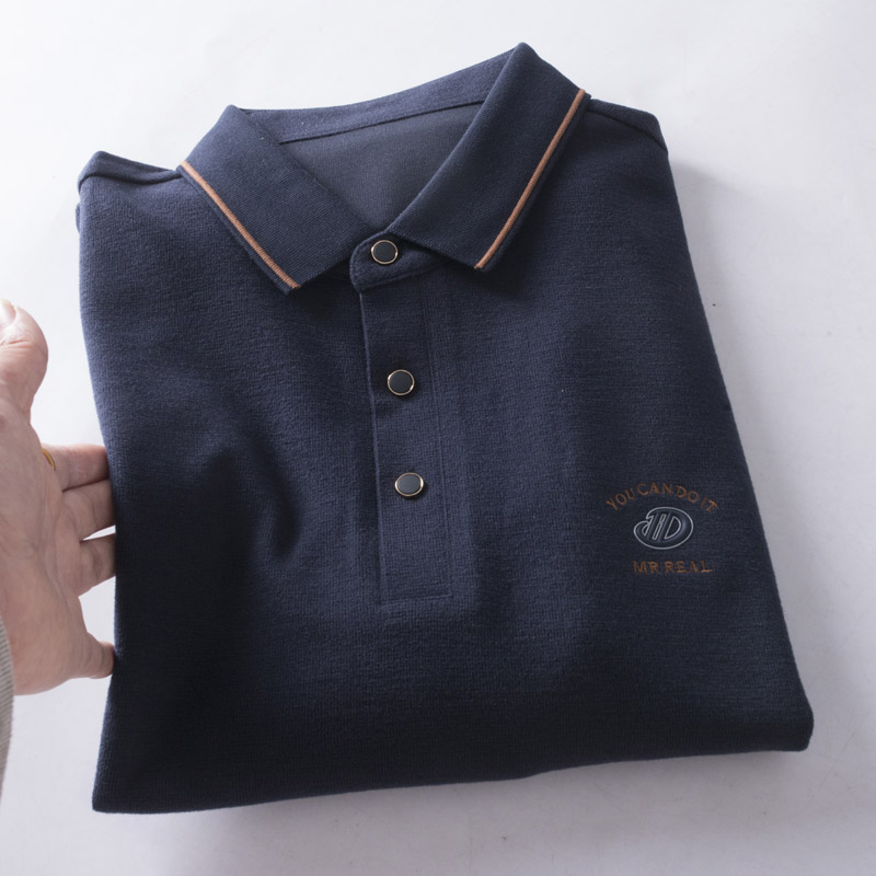 豆撤柜品牌男士翻领长袖polo衫T