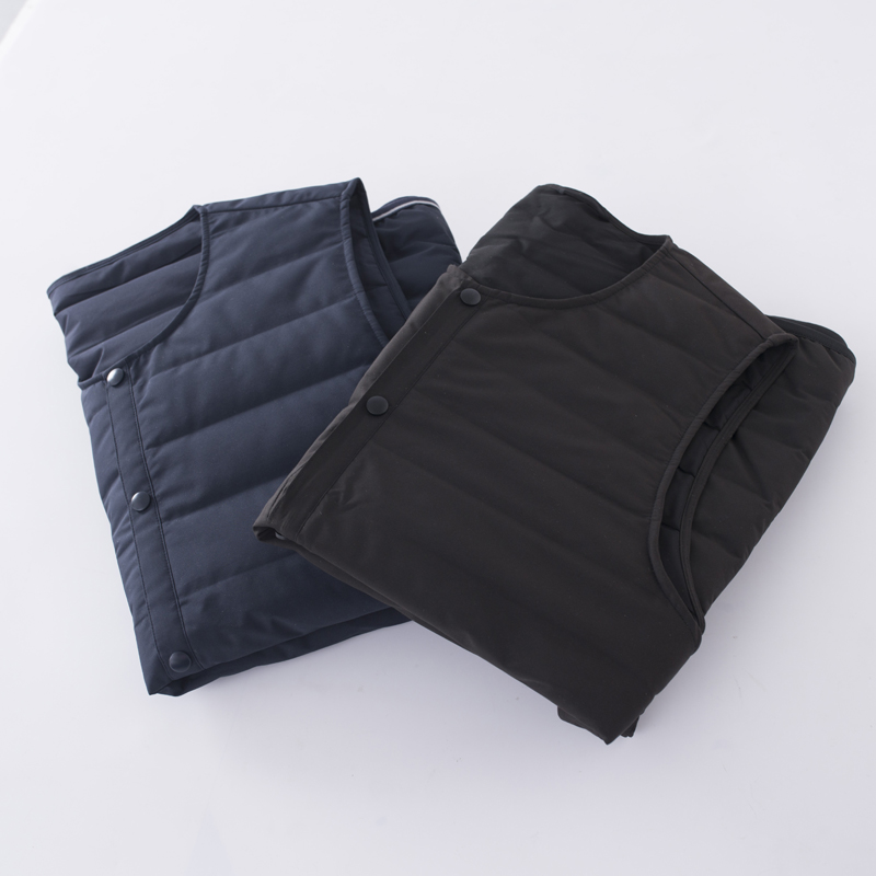 冬男士保暖羽绒马甲爸爸背心外套