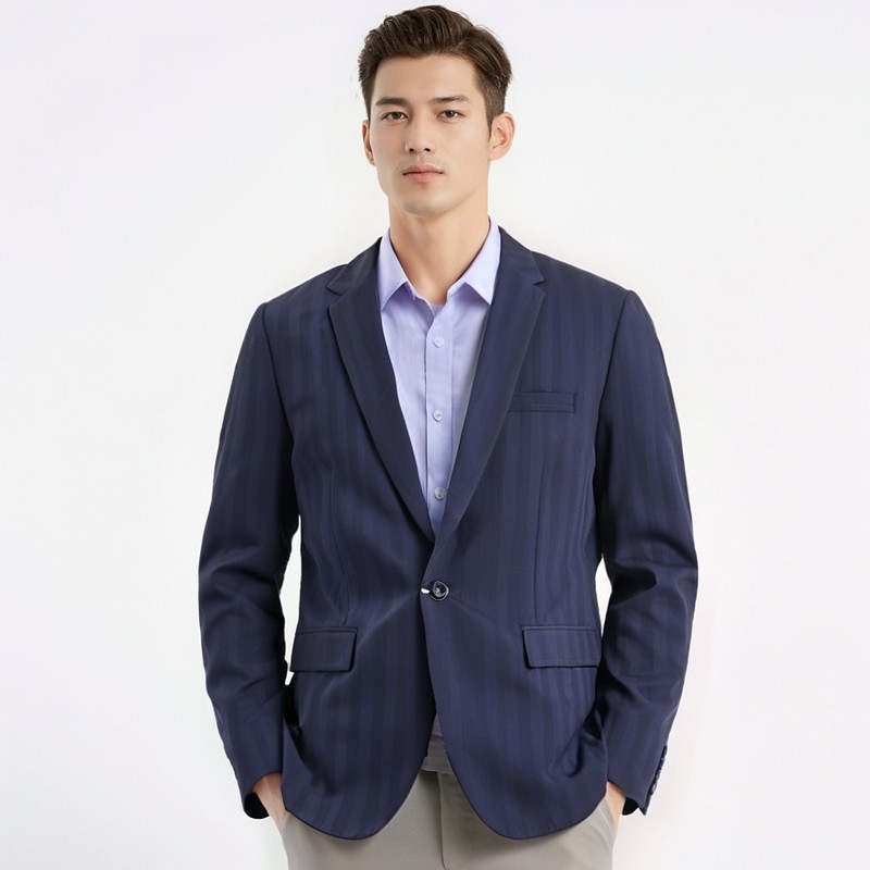 断码特价只有165 170~品牌尾货男士条纹蓝色西装外套春秋正装西服,男装,西服,淘宝优惠券,粉丝福利购,淘宝优惠卷