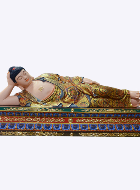 木雕卧佛佛像居家家用佛像睡佛工艺品摆件定制定做 圣造