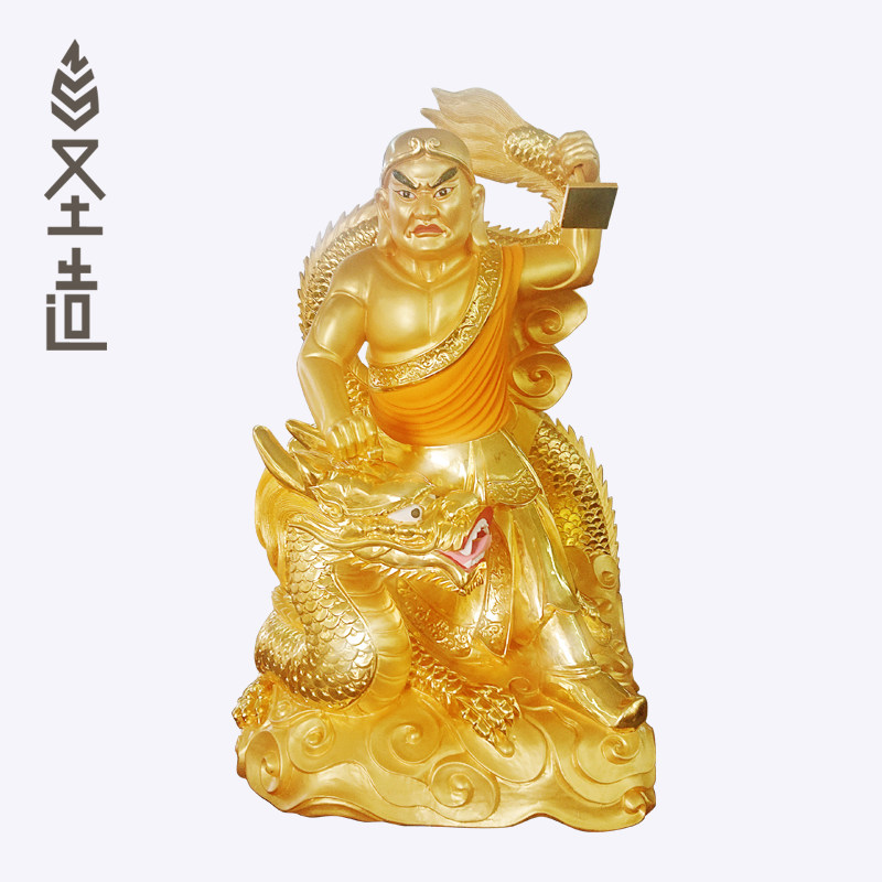 降龙罗汉迦叶尊者护法圣造木雕