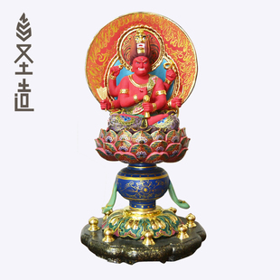 日本密宗佛像木雕爱染明王佛像家用居家摆件定制 圣造