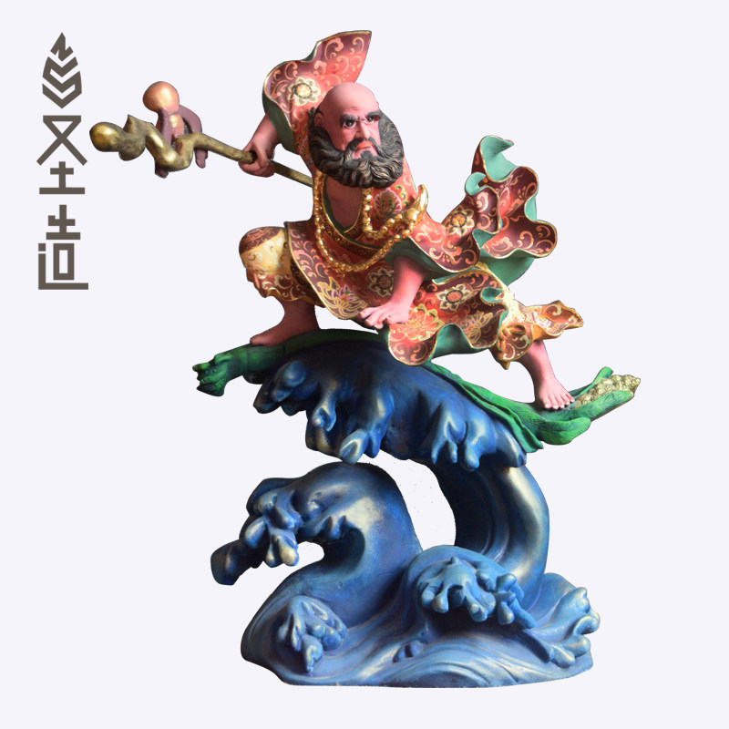 木雕达摩祖师家居客厅佛像摆件工艺品定制 圣造