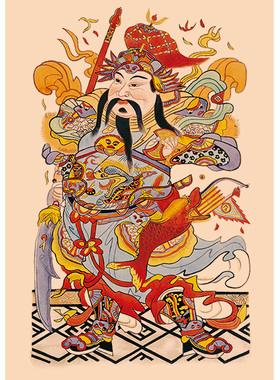 门神贴合集二防水新年春节守护家宅钟馗门神年画贴纸大门门贴