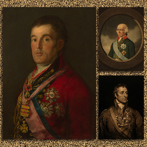 威灵顿公爵画像复古牛皮纸画酒吧咖啡厅装饰画客厅挂画 壁画 画芯