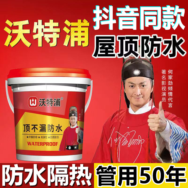 沃特浦防水涂料补漏楼顶屋顶房屋房顶外墙补漏顶不漏防水胶水材料