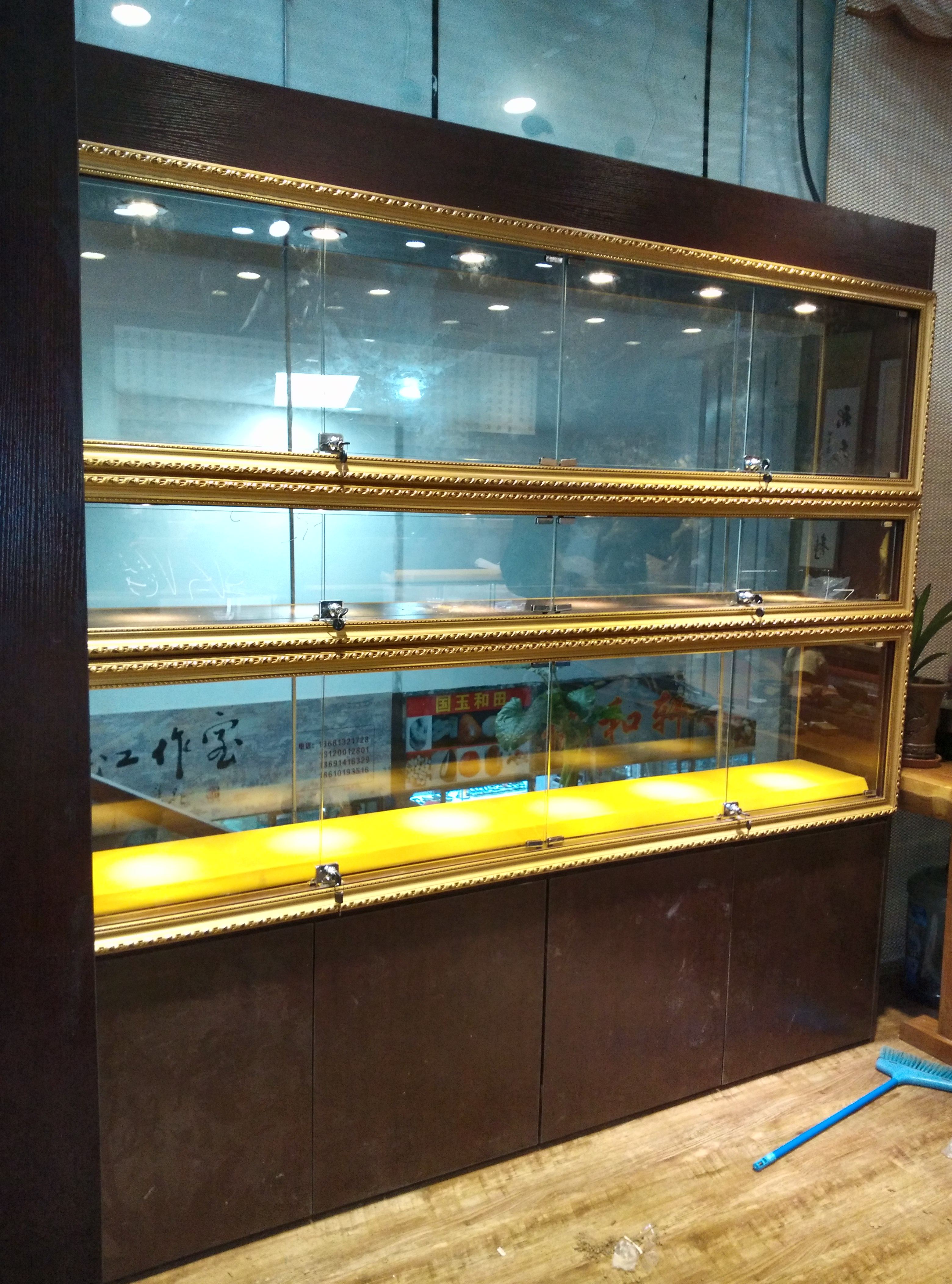 博物馆展示柜 多功能木质烤漆珠宝古玩展柜古董玉器瓷器玻璃展柜