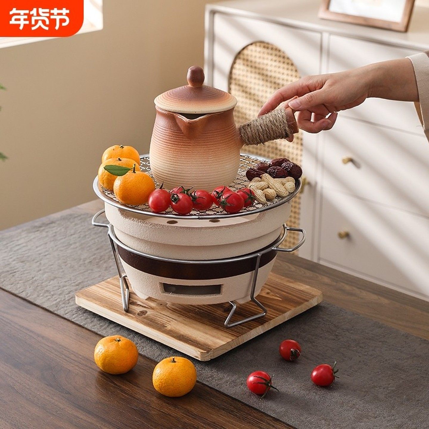 碳炉陶土炭炉围炉煮茶茶壶茶器具全套套装配件烤奶茶罐户外炭火炉,餐饮具,煮茶炉,淘宝优惠券,粉丝福利购,淘宝优惠卷