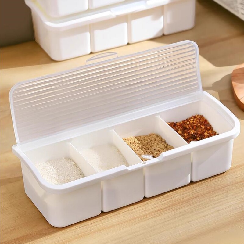 调味盒三格一体家用三合一调味品佐料盒子厨房收纳多格塑料调味盒