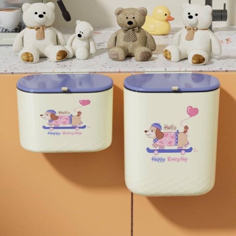 垃圾桶家用厨房专用免弯腰壁挂式家用高颜值大容量大号厕所垃圾桶